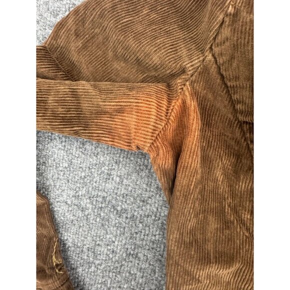 Fossil Corduroy Jacket Women's Large Brown Blazer Button Up Pockets - Picture 6 of 10